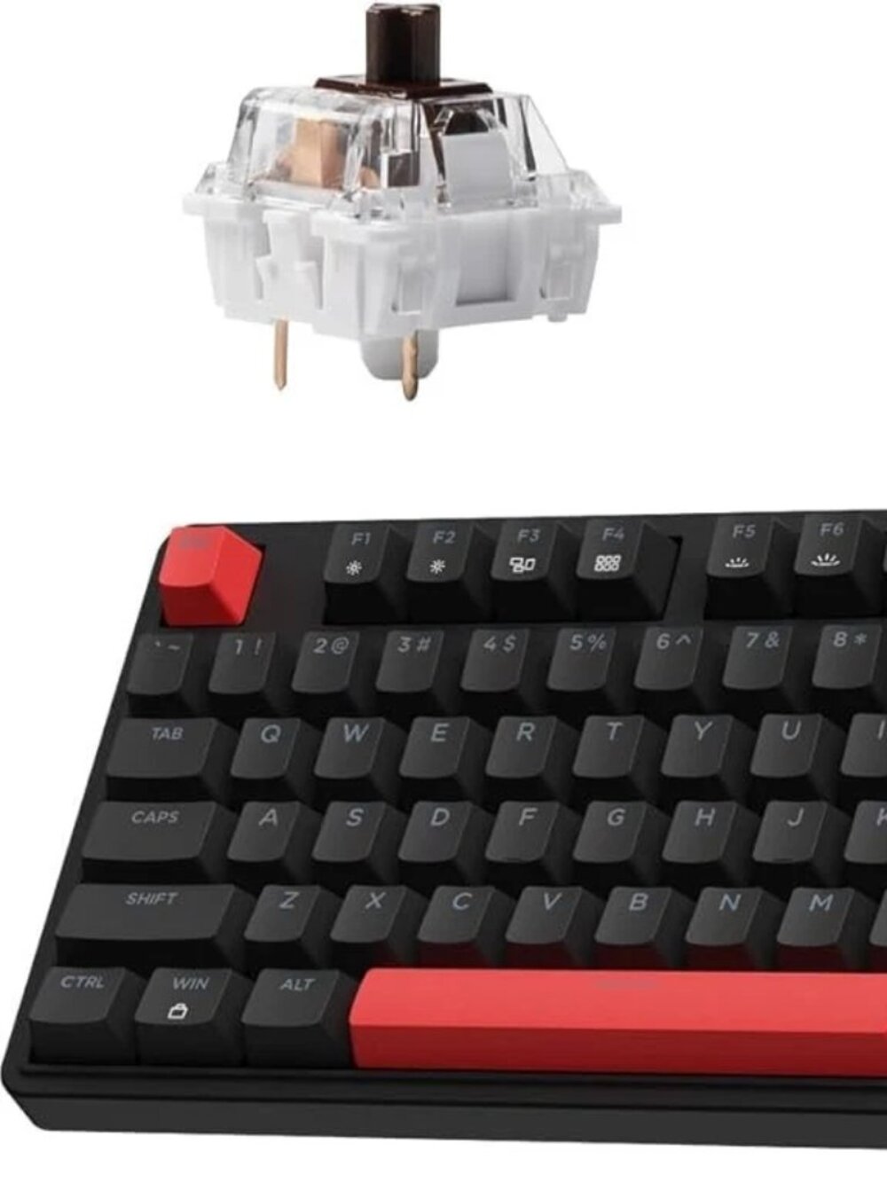 Lemokey X3 Mechanical Gaming Keyboard Wired, 100% Layout, Red Switches, Black